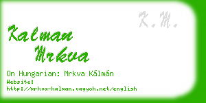 kalman mrkva business card