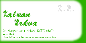 kalman mrkva business card